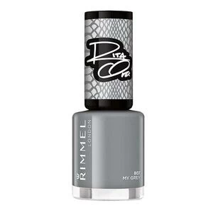 Image of Rimmel Rita Ora 60 Seconds Nail Polish My Grey 8ml Grey