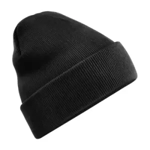 Image of Beechfield Recycled Cuffed Beanie (One Size) (Black)