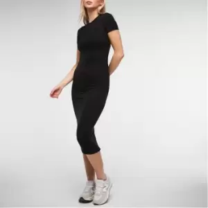 Image of Missguided Crew Neck Jesery Midaxi Dress - Black