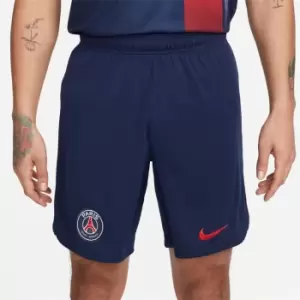 Image of Nike Paris Saint Germain Home Shorts 2023 2024 Adults - Blue