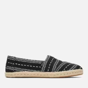 Image of TOMS Womens Alpargata Rope Jacquard Espadrilles - UK 6
