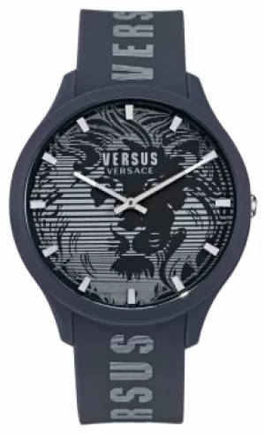 Image of Versus Versace Mens Domus Blue Silicone Strap Watch