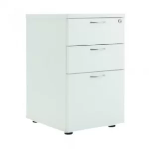 Image of First Tall Under Desk Pedestal 3 Drawer White KF74835