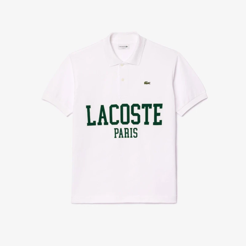 Image of Lacoste Classic-Fit Piqu Polo Shirt White male XL