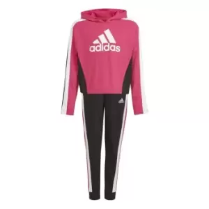 Image of adidas Crop Top Track Suit Kids - Pink