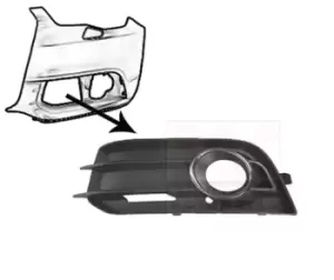 Image of VAN WEZEL Bumper Grill AUDI 0301593 8X0807681A,8X0807681A01C Bumper Grille,Grille Assembly,Ventilation Grille, bumper