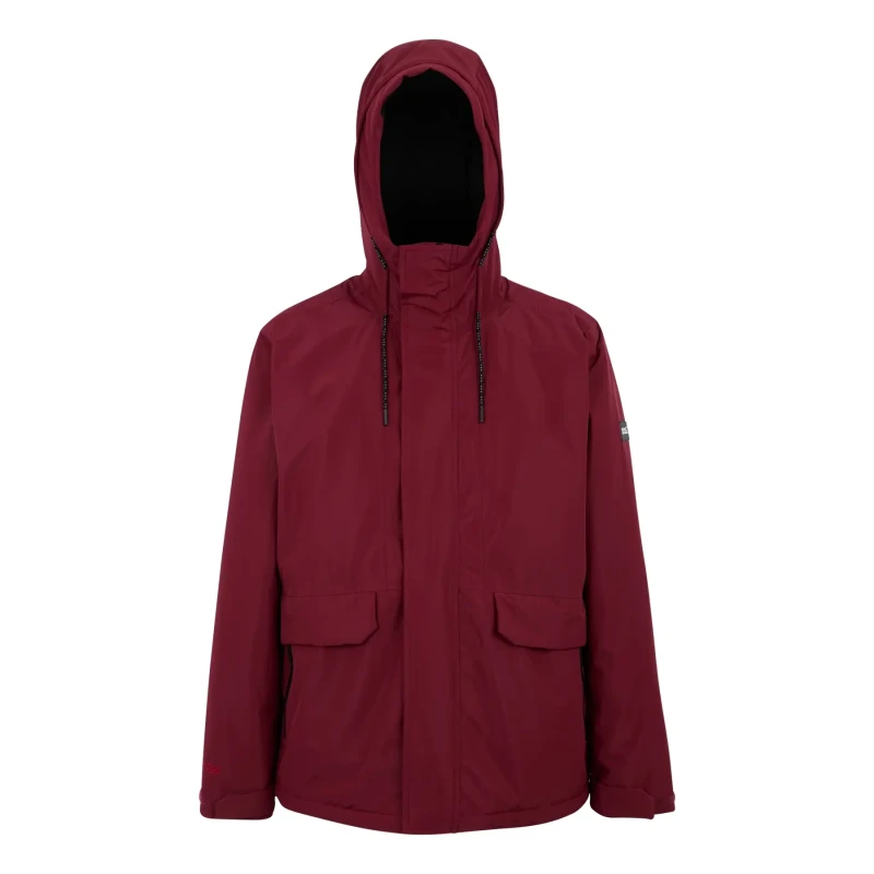 Image of Regatta Regatta Men Sterlings Hooded Waterproof Breathable Insulated Jacket in Maroon Size: Medium Maroon M Male 5063516101253