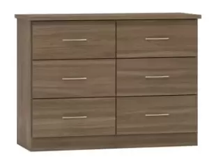 Image of Seconique Nevada Rustic Oak 33 Drawer Chest of Drawers