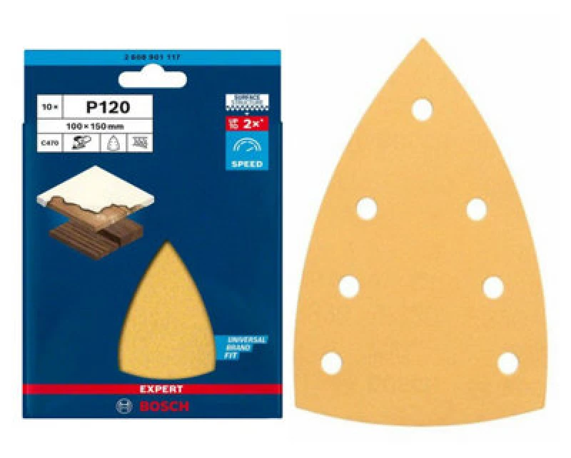 Image of Bosch EXPERT Schleifblatt 2608901117C470 100x150mm K120 10x