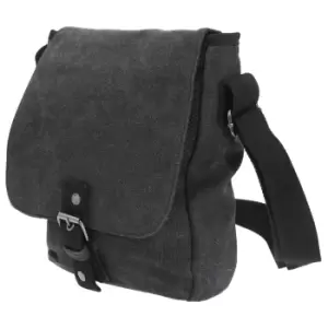 Image of Quadra Vintage Canvas Ipad / Tablet Reporter Bag (5 Litres) (One Size) (Vintage Black)