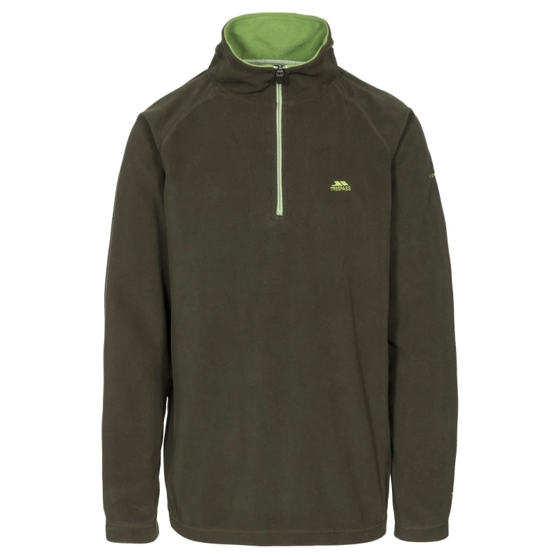 Image of Trespass Trespass Men Blackford Microfleece in Olive Size: X-Small Olive XS Male 5059000710445