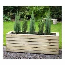 Image of Forest Garden Linear Corner Planter 80cm Wood