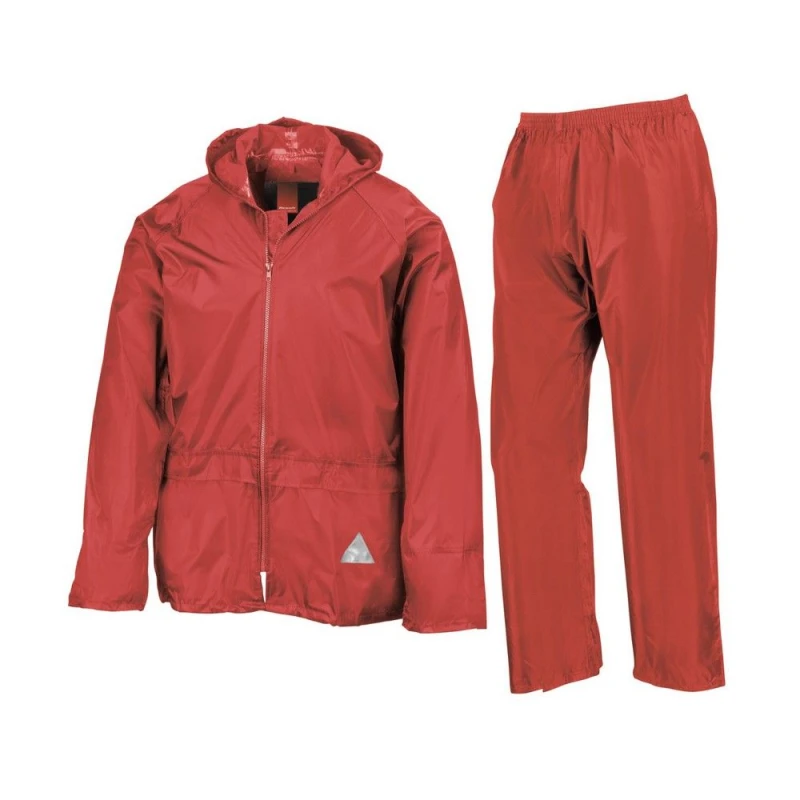 Image of Result Result Men Waterproof Jacket And Trousers Set in Red Size: Small Red S Male 5063527686282