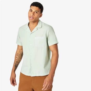 Image of Jack Wills Chiltern Short Sleeve Revere Shirt - Pale Green