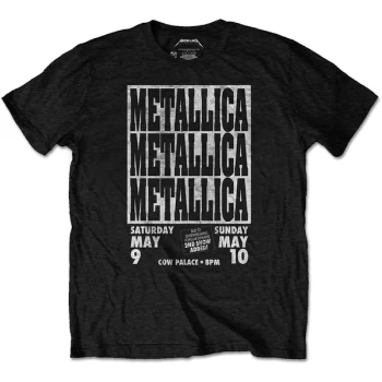 Image of Metallica - Cow Palace Unisex Medium T-Shirt - Black