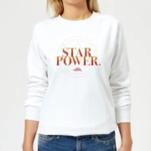 Image of Captain Marvel Star Power Womens Sweatshirt - White