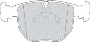 Image of Ferodo FDB997 Brake Pad Set Front Axle Premier Car