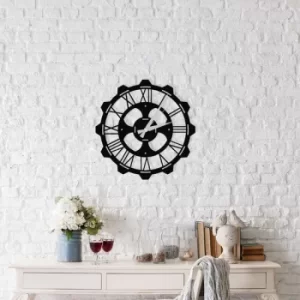 Image of Meteor Clock Black Decorative Metal Wall Clock