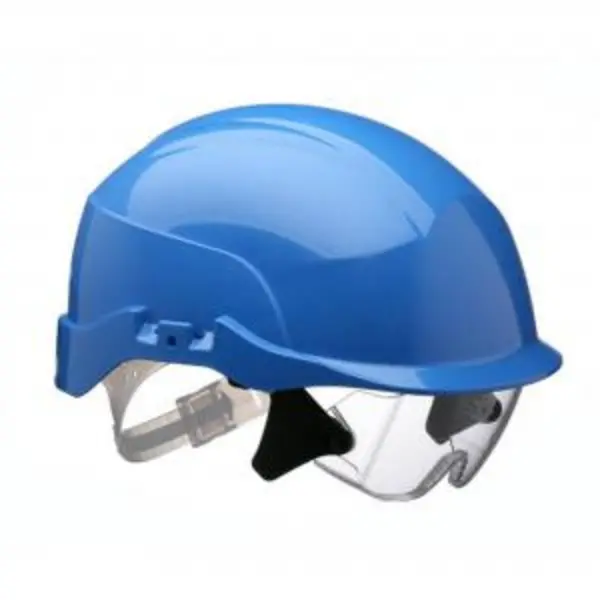 Image of Centurion Spectrum Safety Helmet Blue C W Integrated Eye Protection BESWCNS20BA