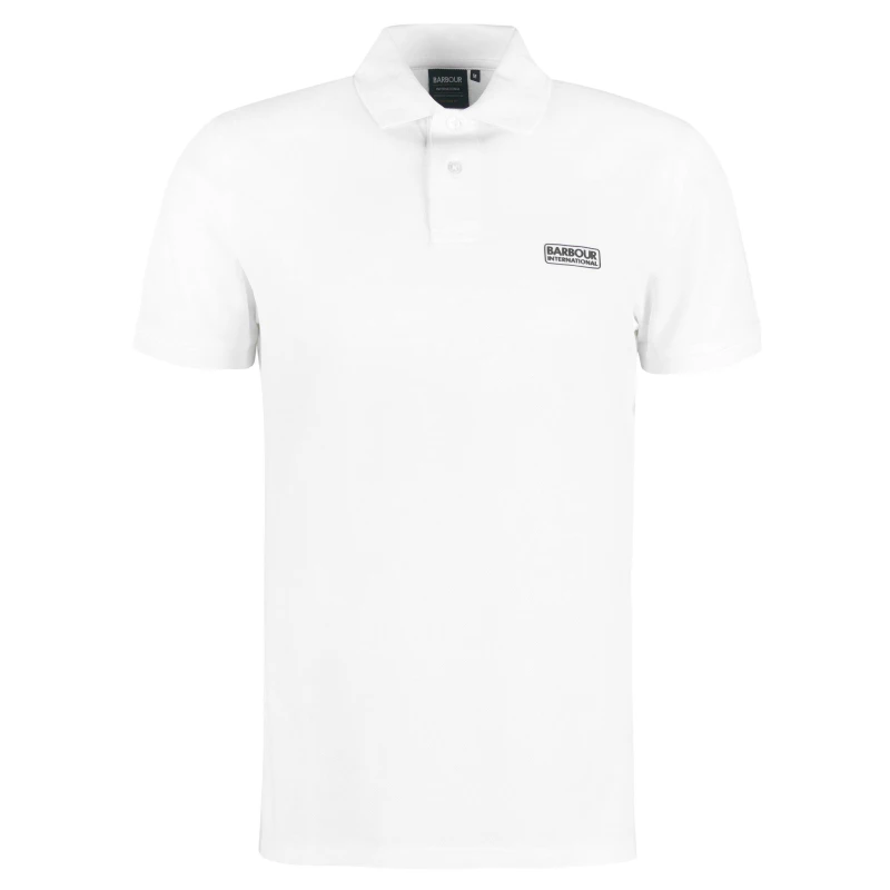 Image of Barbour International Essential Polo Shirt White WH13 male M