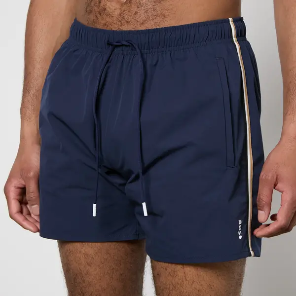 Image of BOSS Swimwear Iconic Shell Swimming Trunks - XL Blue Swimwear and Beachwear male 50491594-413 XL