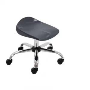 Image of TC Office Titan Swivel Junior Stool with Castors 405-475mm, Charcoal