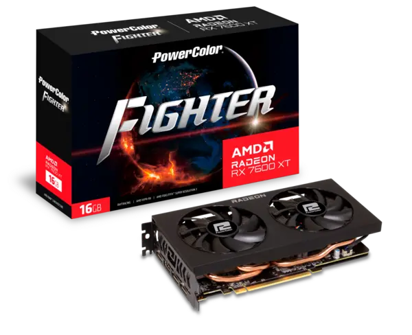Image of PowerColor FIGHTER AMD Radeon RX 7600 XT 16GB GDDR6 Graphics Card