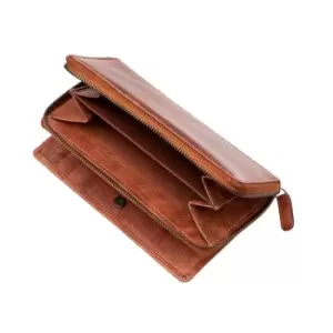 Image of PRIMEHIDE Arizona Collection Large Leather Purse - Brown