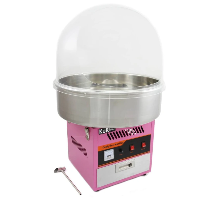 Image of Candyfloss Making Machine / Cotton Candy Maker & Acrylic Dome / Fun Party Snacks