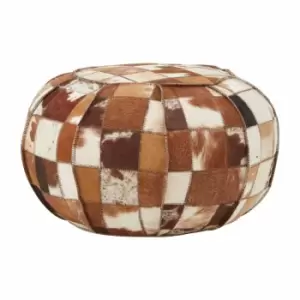 Image of Interiors By Ph Multi Leather Pouffe