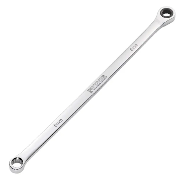 Image of Draper HI-TORQ Metric Extra-Long Double Ring Ratchet Spanner, 8mm