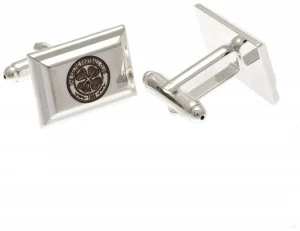 Image of Silver Plated Celtic FC Crest Cufflinks.