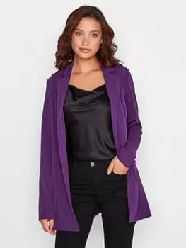 Image of Long Tall Sally Scuba Jacket - Purple, Purple, Size 16, Women