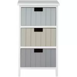 Image of New England White 3 Drawers Chest - Premier Housewares