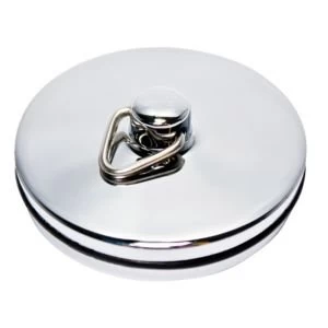 Image of Plumbsure Metal Sink Bath Plug Chrome Effect Dia40mm