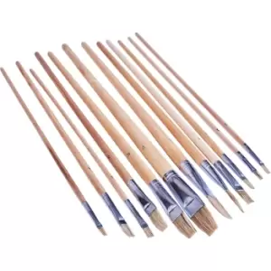 Image of S4145 12 Piece flat tip art brush set - Amtech