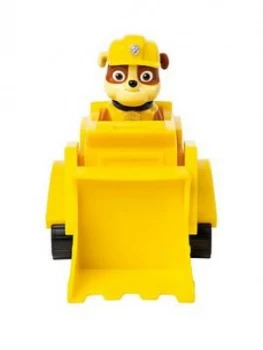 Image of Paw Patrol Bulldozer Vehicle with Rubble Figure, One Colour