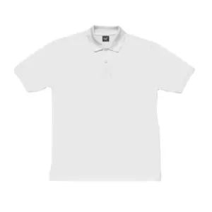 Image of SG Mens Ring-Spun Cotton Short Sleeve Polo Shirt (M) (White)