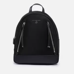 Image of Michael Kors Brooklyn Faux Leather-Trimmed Nylon Backpack
