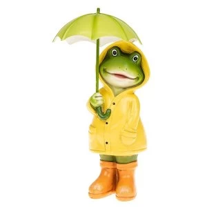 Image of Puddle Frog Standing Girl Small Ornament