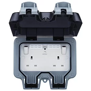 Image of BG Outdoor Double Switched Socket with WiFi Extender