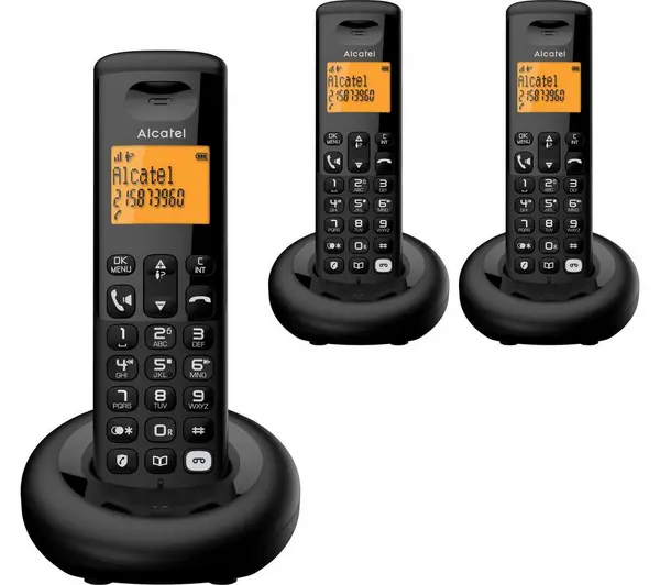 Image of Alcatel E260 Svoice TAM Cordless Dect Phone Triple Handsets
