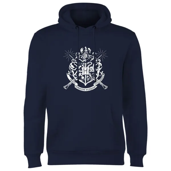 Image of Harry Potter Hogwarts House Crest Hoodie - Navy - L