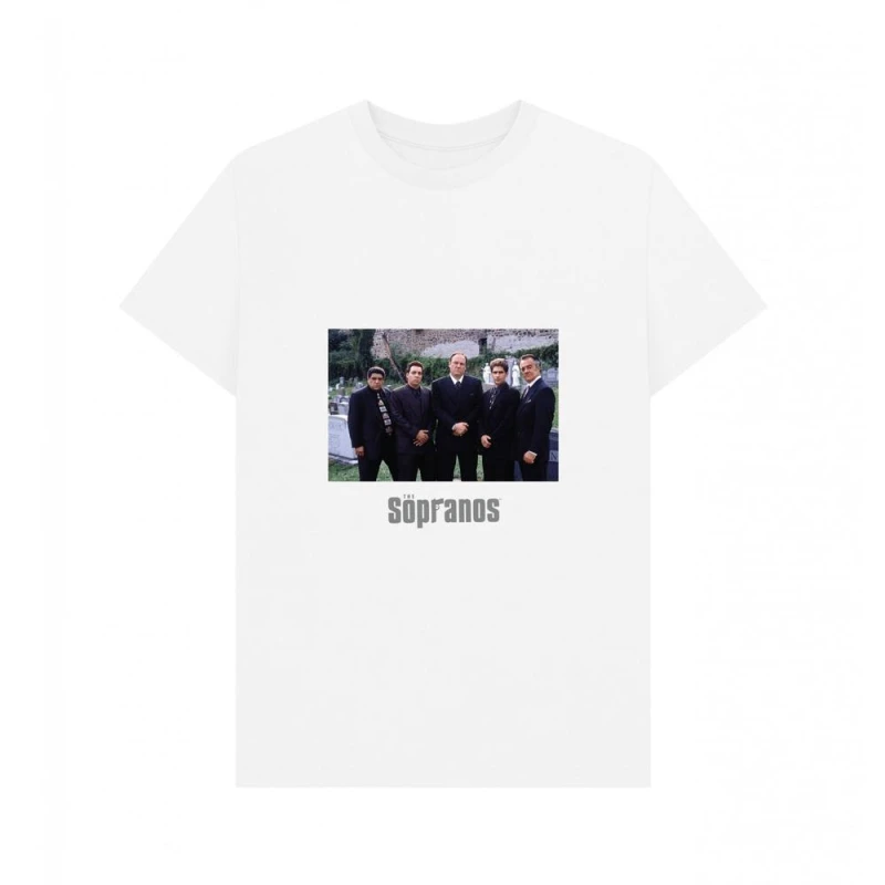 Image of The Sopranos Mens Cast T-Shirt in White Size: Small White Male S