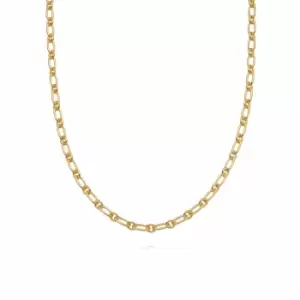 Image of Daisy London Jewellery 18ct Gold Plated Sterling Silver Stacked Linked Chain Necklace 18Ct Gold Plate