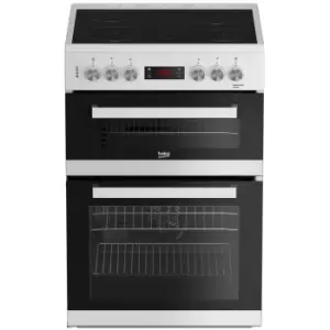 Image of Beko EDC634W 60cm Double Oven Electric Cooker with Ceramic Hob - White