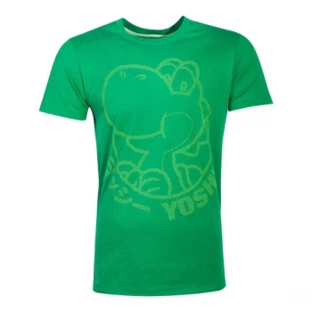 Image of Nintendo - Yoshi Rubber Silhouette Print Mens Medium T-Shirt - Green