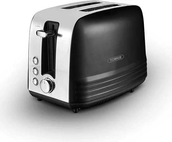 Image of Tower Ash T20080BLK 2 Slice Toaster