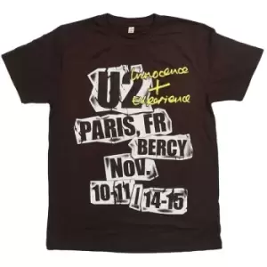 Image of U2 - I+E Paris Event 2015 Unisex X-Large T-Shirt - Brown