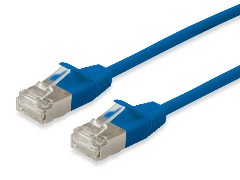 Image of Equip Cat.6A F/FTP Slim Patch Cable. 5m. Blue